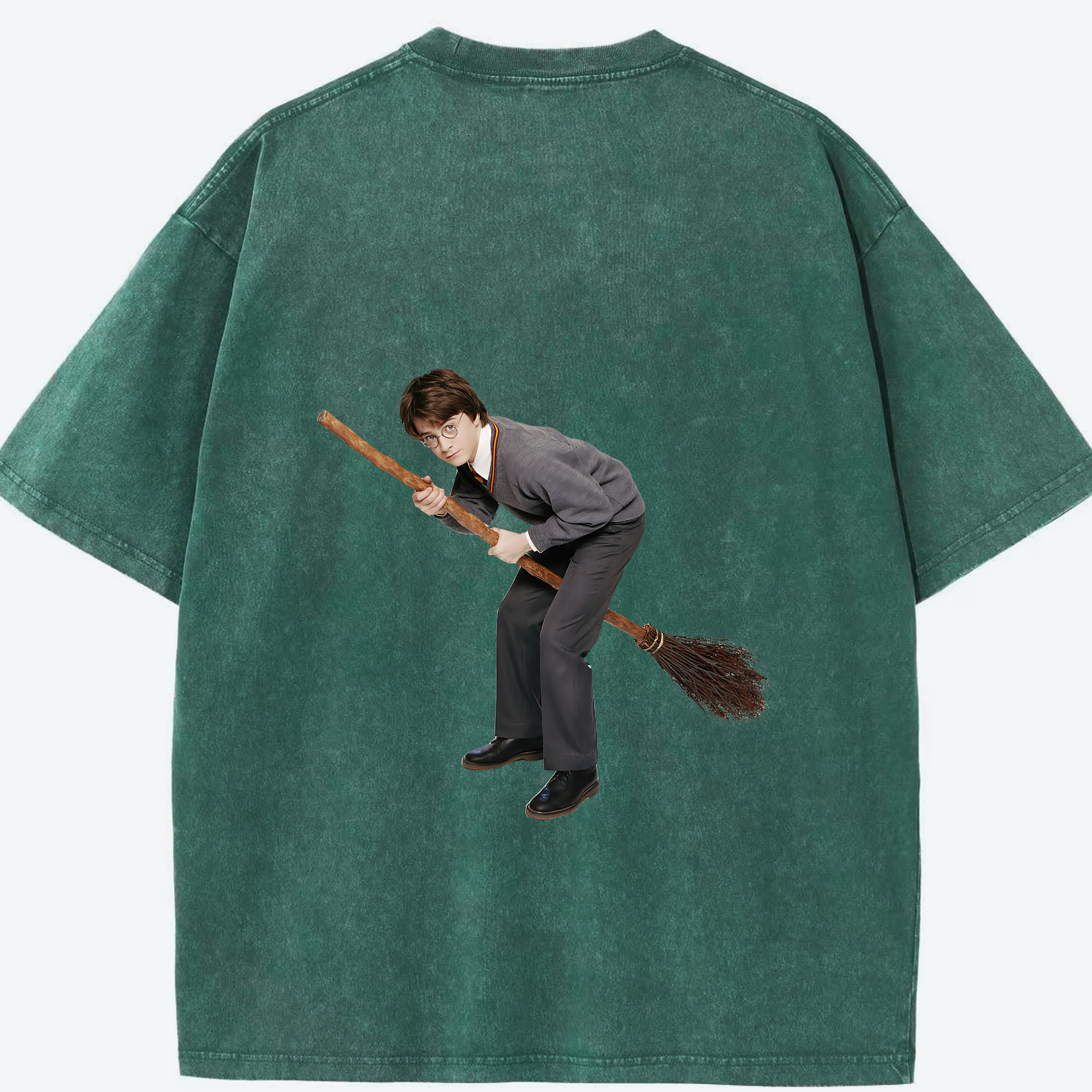 （画像用） Harry Potter ハリー・ポッターシリーズ 綿100% ヴィンテージ風 半袖Tシャツ（背面プリント）